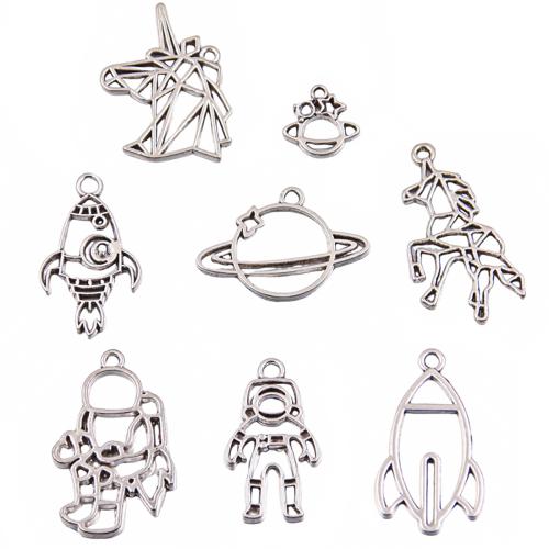 Tibetan Style Pendants, antique silver color plated, Different Shape for Choice & DIY, more colors for choice, nickel, lead & cadmium free, Approx 100PCs/Bag, Sold By Bag