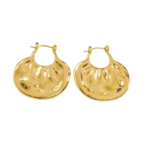 Acier inoxydable Levier Retour Earring, Acier inoxydable 304, bijoux de mode & pour femme, doré, 32x34mm, Vendu par paire