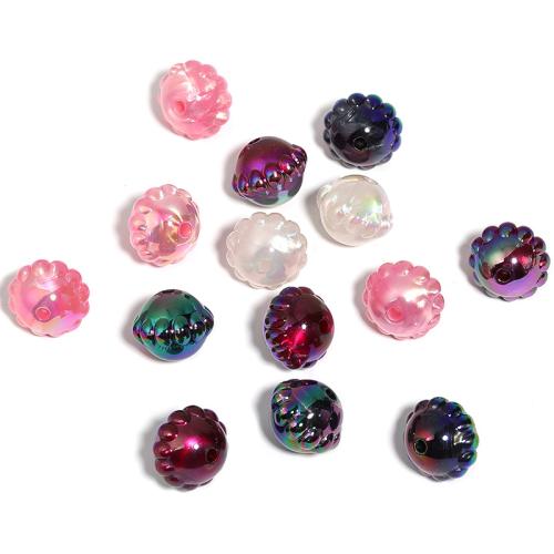 Plated Acrylic Beads, DIY, more colors for choice, 17x15mm, 50PCs/Bag, Sold By Bag