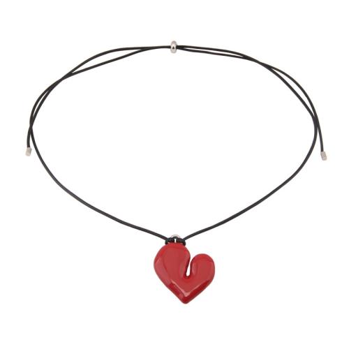 Sweater Chain Necklace, Acrylic, with leather cord, plated, fashion jewelry & for woman, more colors for choice, The diameter of the earrings is about 4.9cm, Length:Approx 90 cm, Sold By PC