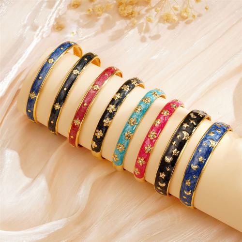 Brazalete del acero inoxidable, acero inoxidable 304, chapado, diferentes estilos para la opción & micro arcilla de zirconia cúbica & para mujer & esmalte, más colores para la opción, Vendido por UD