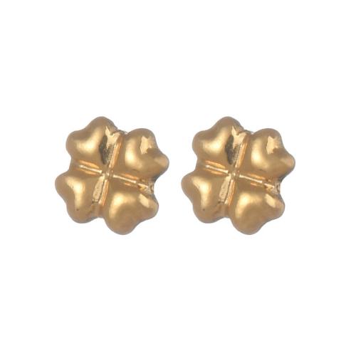 Stainless Steel Stud Earrings, 304 Stainless Steel, with Plastic Pearl, plated, different styles for choice & for woman, gold, Sold By Pair