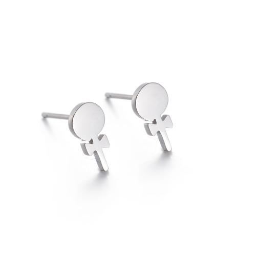 Boucle d'oreille de gaujon en acier inoxydable, Acier inoxydable 304, Placage, styles différents pour le choix & pour femme, plus de couleurs à choisir, Vendu par paire