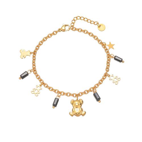 Pulsera de Acero Inoxidable, acero inoxidable 304, chapado, diferentes estilos para la opción & micro arcilla de zirconia cúbica & para mujer, más colores para la opción, Vendido por UD