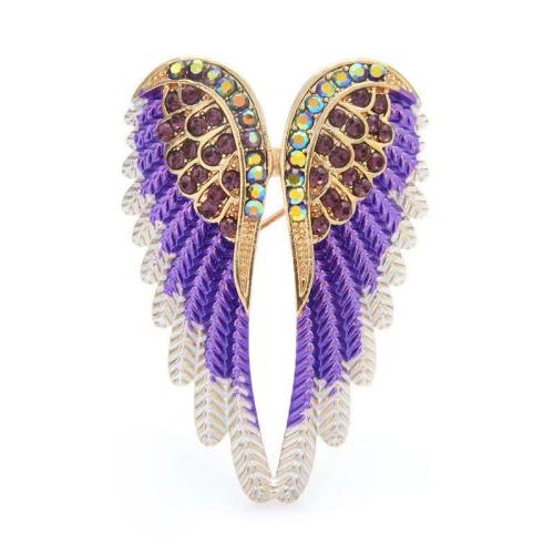 Tibetan Style Brooches, plated, for woman & enamel & with rhinestone, more colors for choice, Sold By PC