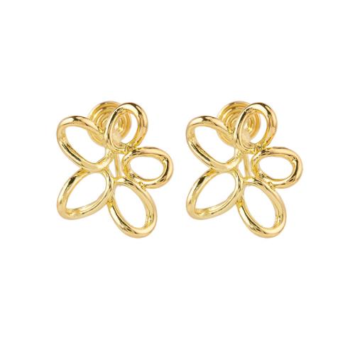 Boucle d'oreille dormeuse en alliage de zinc, Placage, styles différents pour le choix & pour femme, doré, 18x21mm, Vendu par paire