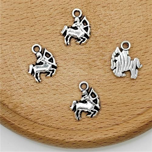 Tibetan Style Animal Pendants, Sagittarius, antique silver color plated, DIY, 11.50x13.50mm, 100PCs/Bag, Sold By Bag