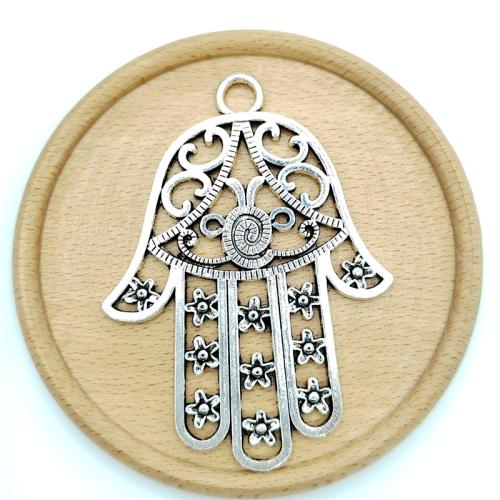 Tibetan Style Hand Pendants, antique silver color plated, DIY, 60x83mm, 100PCs/Bag, Sold By Bag