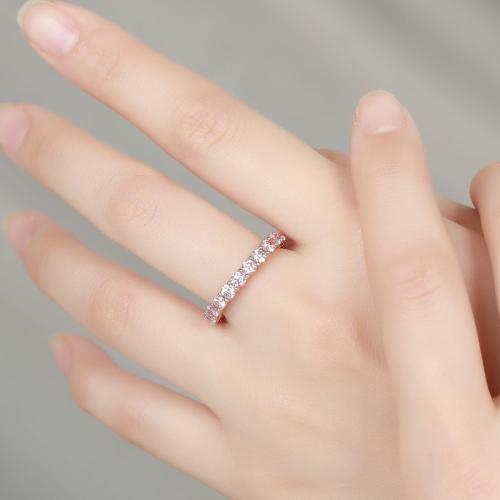 925 Sterling Silver Finger Ring, with Moissanite, different size for choice & for woman, more colors for choice, US Ring Size:5.5-10.5, Sold By PC