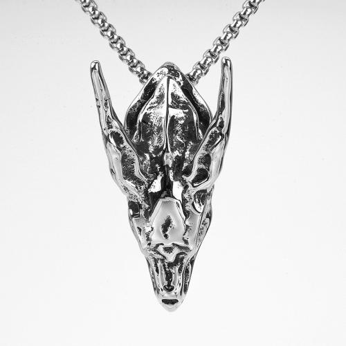 Titanium Steel Pendants, Dragon, polished, punk style & different styles for choice, Sold By PC