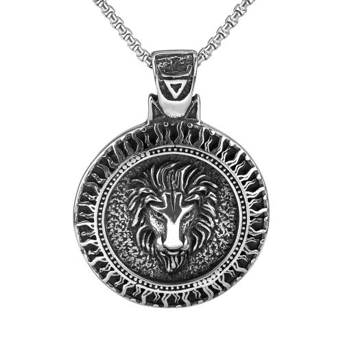 Titanium Steel Pendants, Lion, polished, vintage & different styles for choice & for man & blacken, Sold By PC