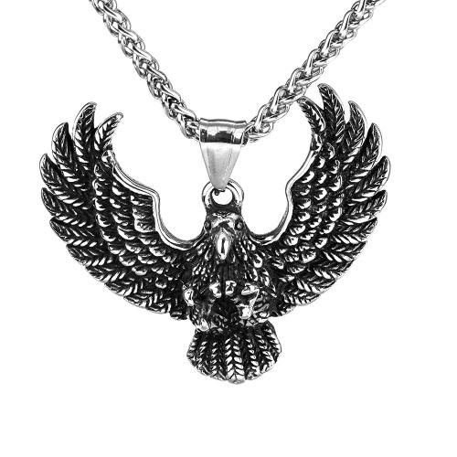 Titanium Steel Pendants, Eagle, polished, vintage & different styles for choice & for man & blacken, original color, Sold By PC