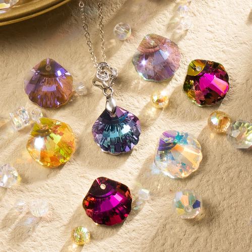 Crystal Pendants Imitated Crystal Shell plated DIY Sold By Bag