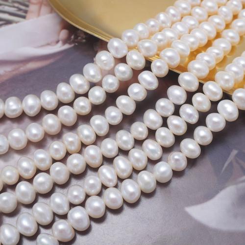 Cultured Potato Freshwater Pearl Beads, DIY, white, 7-8mm, Sold Per Approx 38-39 cm Strand