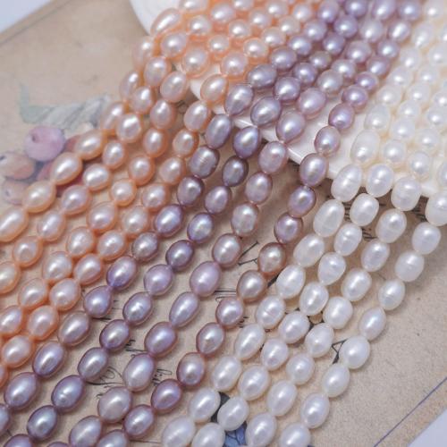 Cultured Rice Freshwater Pearl Beads, DIY & different size for choice, more colors for choice, Sold Per Approx 36 cm Strand