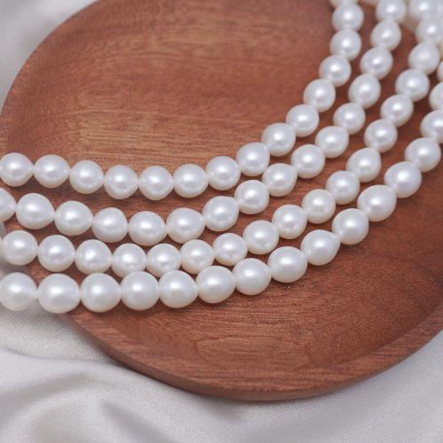 Natural Freshwater Pearl Loose Beads, Teardrop, DIY, white, 8-9mm, Sold Per Approx 37 cm Strand