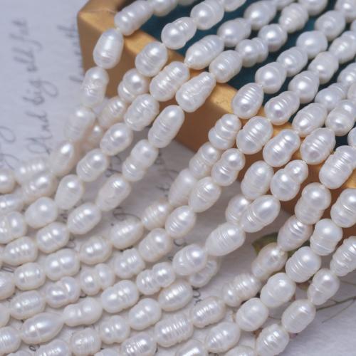 Cultured Rice Freshwater Pearl Beads, DIY & different size for choice, white, Sold Per Approx 37 cm Strand