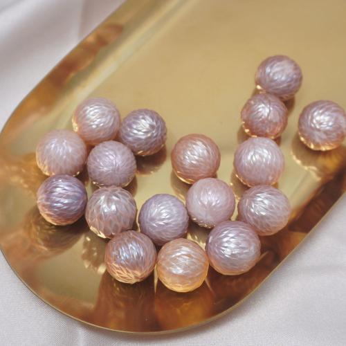 Natural Freshwater Pearl Loose Beads, Slightly Round, DIY & no hole, purple, 12-14mm, Sold By PC