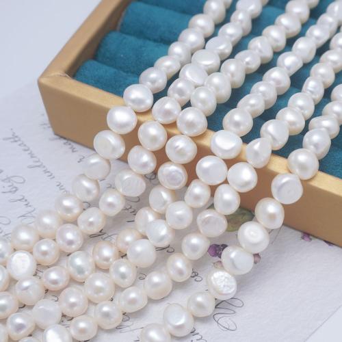 Cultured Baroque Freshwater Pearl Beads, DIY, white, 9mm, Sold Per Approx 35 cm Strand