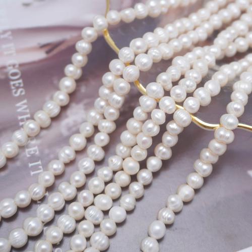 Cultured Potato Freshwater Pearl Beads, DIY, white, 4-5mm, Sold Per Approx 38-39 cm Strand