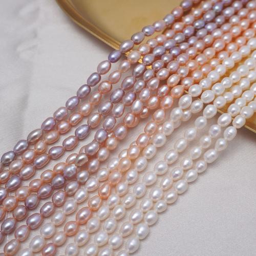 Cultured Rice Freshwater Pearl Beads, DIY, more colors for choice, 4-5mm, Sold Per Approx 37-38 cm Strand