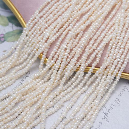 Cultured Potato Freshwater Pearl Beads, DIY, white, 2-2.5mm, Sold Per Approx 35-36 cm Strand