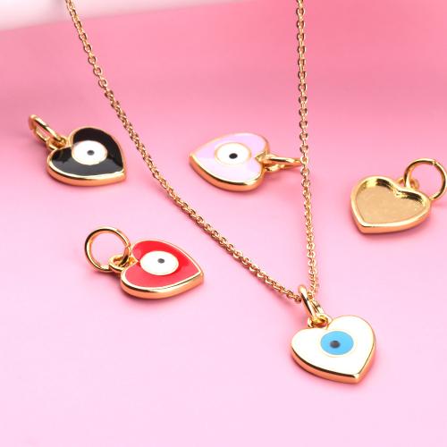 Evil Eye Jewelry Necklace, Brass, fashion jewelry & for woman, more colors for choice, Length:Approx 45 cm, Sold By PC