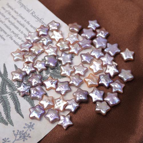 Natural Freshwater Pearl Loose Beads, Star, DIY & no hole, purple, 12mm, Sold By PC