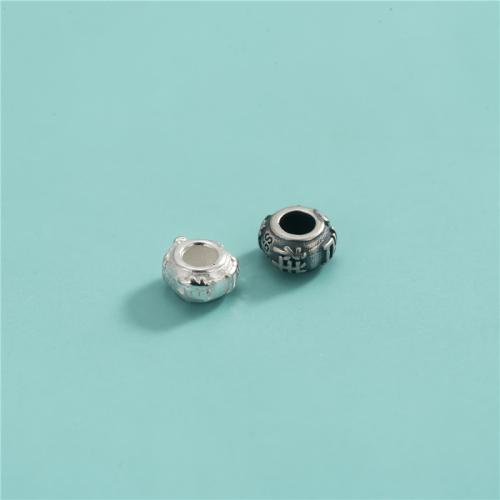 Spacer Perlen Schmuck, 925er Sterling Silber, DIY, keine, 6.70x4mm, Bohrung:ca. 3mm, verkauft von PC