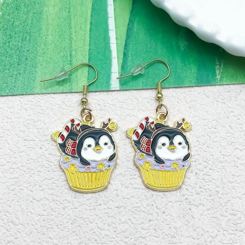 Tibetan Style Drop Earring, Christmas Design & fashion jewelry & for woman & enamel, 24x51mm, Sold By Pair