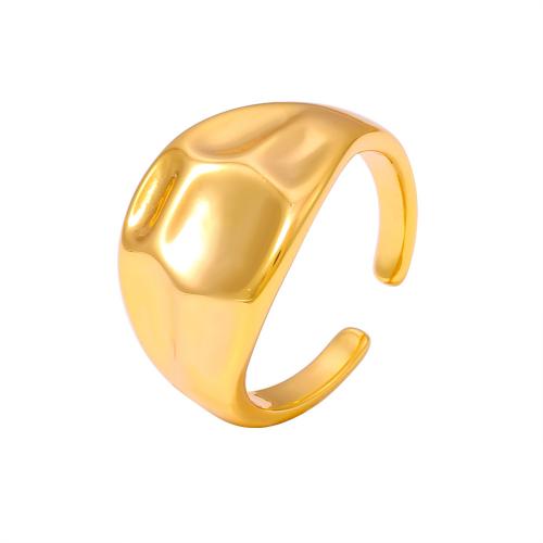 Brass Finger Ring, 18K gold plated, fashion jewelry & for woman, golden, Sold By PC