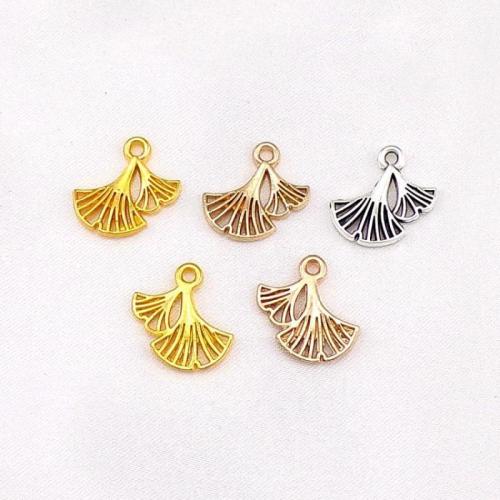 Tibetan Style Leaf Pendants, Ginkgo Leaf, plated, DIY, more colors for choice, nickel, lead & cadmium free, 16x12x1.80mm, Approx 100PCs/Bag, Sold By Bag