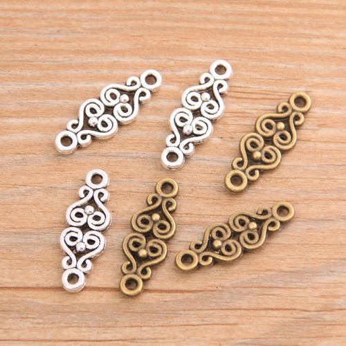 Tibetan Style Connector, plated, DIY & 1/1 loop, more colors for choice, nickel, lead & cadmium free, 25x9mm, 100PCs/Bag, Sold By Bag