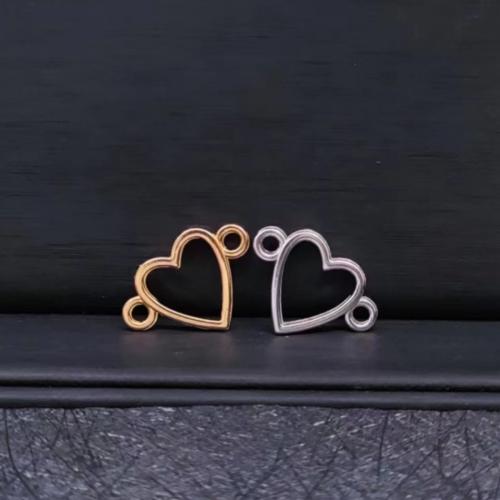 Heart Tibetan Style Connector, plated, DIY & 1/1 loop, more colors for choice, nickel, lead & cadmium free, 23x16mm, 100PCs/Bag, Sold By Bag