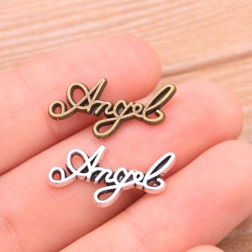 Tibetan Style Alphabet and number Pendants, Alphabet Letter, plated, DIY, more colors for choice, nickel, lead & cadmium free, 10x22mm, 100PCs/Bag, Sold By Bag