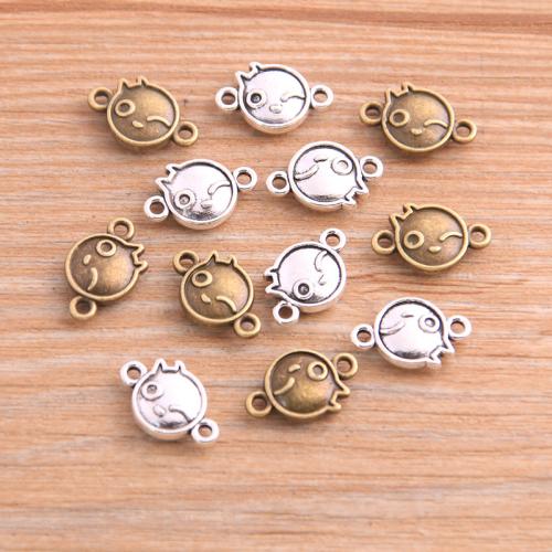 Tibetan Style Connector, plated, DIY & 1/1 loop, more colors for choice, nickel, lead & cadmium free, 14x9mm, 100PCs/Bag, Sold By Bag