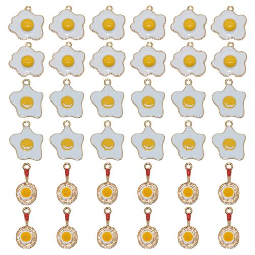 Tibetan Style Enamel Pendants, egg, gold color plated, DIY & different styles for choice, more colors for choice, 100PCs/Bag, Sold By Bag