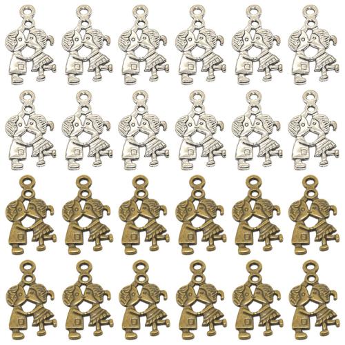 Tibetan Style Pendants, plated, DIY, more colors for choice, 27x16mm, 100PCs/Bag, Sold By Bag