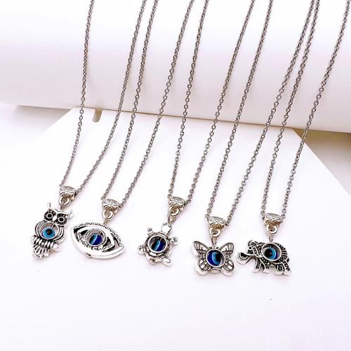 Tibetan Style Jewelry Necklace, with 5cm extender chain, plated, fashion jewelry & different designs for choice, more colors for choice, nickel, lead & cadmium free, Length:50 cm, Sold By PC