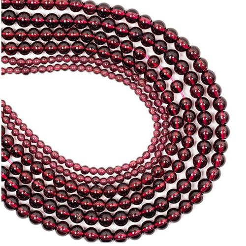 Natural Garnet Beads, Round, DIY & different size for choice, red, Sold By Strand