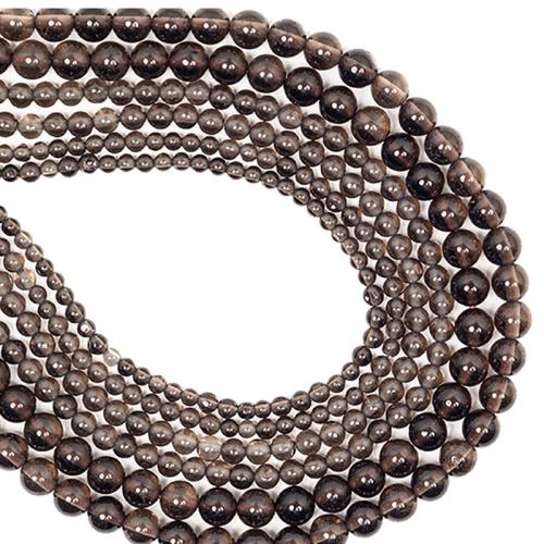 Natural Smoky Quartz Beads, Round, DIY & different size for choice, mixed colors, Sold By Strand