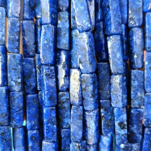 Gemstone Jewelry Beads, Natural Stone, Rectangle, DIY, blue, 4x13mm, 29PCs/Strand, Sold By Strand