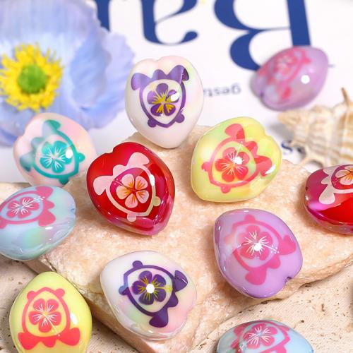 Acrylic Jewelry Beads, DIY, mixed colors, 24x28mm, 20PCs/Bag, Sold By Bag