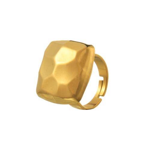 Bague en acier inoxydable, Acier inoxydable 304, Placage, styles différents pour le choix & pour femme, Or, Vendu par PC