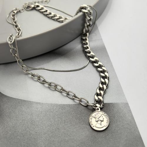 Tibetan Style Jewelry Necklace, with 5cm extender chain, plated, for woman, silver color, Length:Approx 37.5 cm, 3PCs/Lot, Sold By Lot