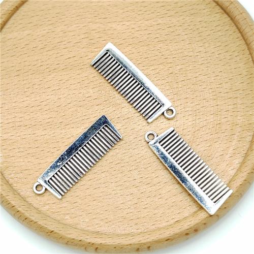 Tibetan Style Pendants, Comb, antique silver color plated, DIY, 12x33mm, 100PCs/Bag, Sold By Bag