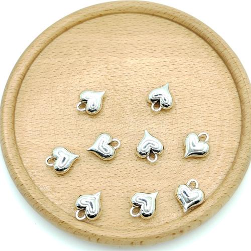 Zinklegierung Herz Anhänger, antik silberfarben plattiert, DIY, 10x13mm, 100PCs/Tasche, verkauft von Tasche