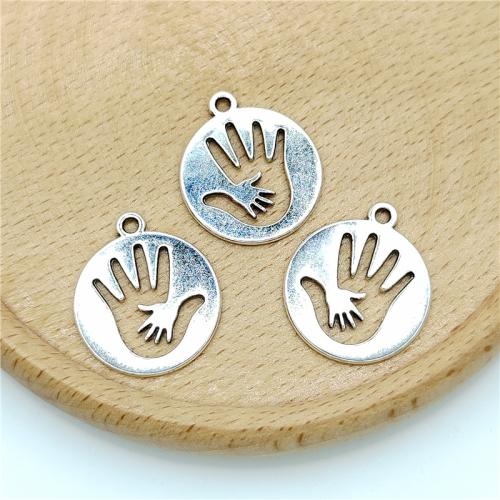 Tibetan Style Hand Pendants, antique silver color plated, DIY, 20x22mm, 100PCs/Bag, Sold By Bag