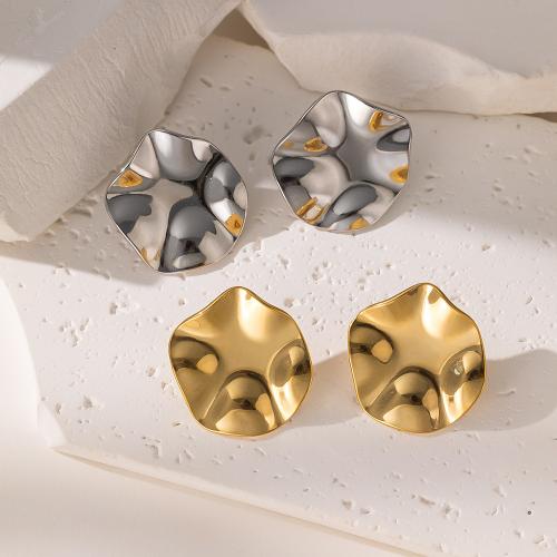 Stainless Steel Stud Earrings, 304 Stainless Steel, fashion jewelry & for woman, more colors for choice, 29x26mm, Sold By Pair