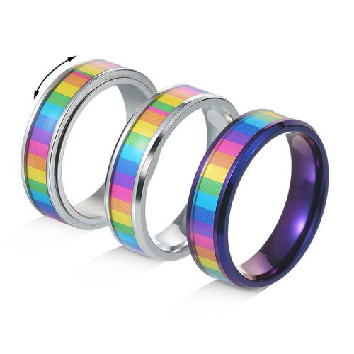 Titanium Steel Finger Ring, Unisex & different size for choice & different styles for choice & enamel, more colors for choice, Sold By PC